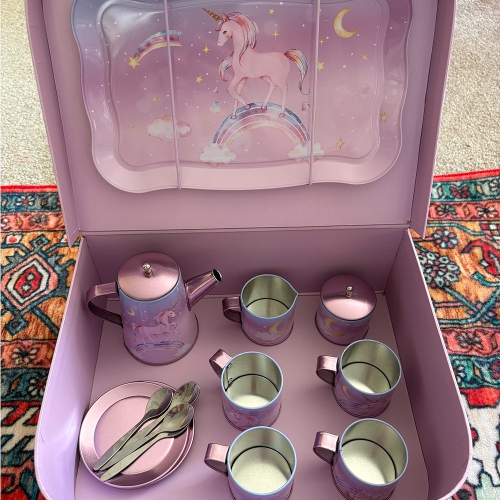 Unicorn Tea Set for Kids - Pink